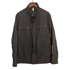 Marc New York Andrew Marc Mens XL Utility Jacket Black Button Pockets
